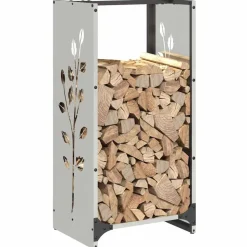 vidaXL brændestativ 40x30x80 cm rustfrit stål