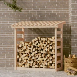 vidaXL brændestativ 108x64,5x110 cm massivt fyrretræ