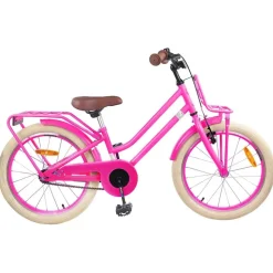 vidaXL Børnecykel 18 tommer til 5-7 år gammel Mørk pink