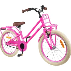 vidaXL Børnecykel 18 tommer til 5-7 år gammel Mørk pink