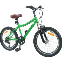 vidaXL Børnecykel 20 tommer 6-Speed til børn i alderen 6-11 år Grøn