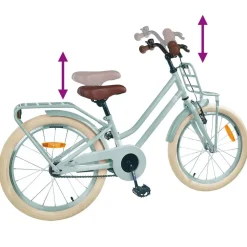 vidaXL Børnecykel 18 tommer til 5-7 år gammel Lys grøn