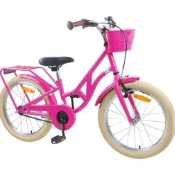 vidaXL Børnecykel 20 tommer til børn i alderen 6-11 år Mørk pink