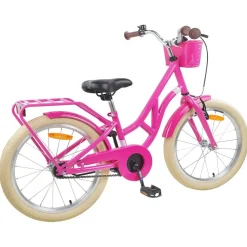 vidaXL Børnecykel 20 tommer til børn i alderen 6-11 år Mørk pink