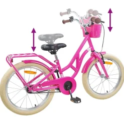 vidaXL Børnecykel 20 tommer til børn i alderen 6-11 år Mørk pink
