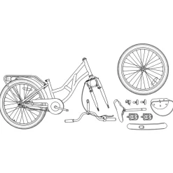 vidaXL Børnecykel 20 tommer til børn i alderen 6-11 år Mørk pink