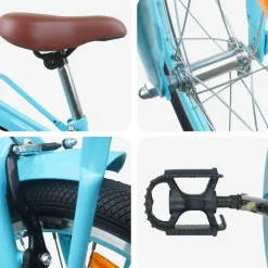 vidaXL Børnecykel 18 tommer til 5-7 år gammel Lys blå