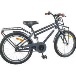 vidaXL Børnecykel 18 tommer til 5-7 år gammel Mørkegrå