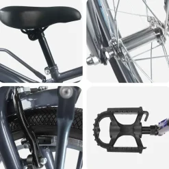 vidaXL Børnecykel 18 tommer til 5-7 år gammel Mørkegrå