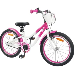 vidaXL Børnecykel Med Trænehjul 18 tommer til 5-7 år gammel Lyserød
