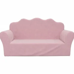 vidaXL børnesofa 2-personers pink blød plys