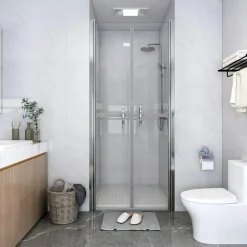 vidaXL brusedør 71x190 cm klart sikkerhedsglas