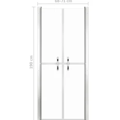vidaXL brusedør 71x190 cm klart sikkerhedsglas