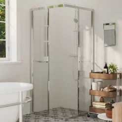 vidaXL brusekabine 80x80x180 cm sikkerhedsglas
