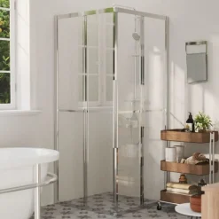 vidaXL brusekabine 80x80x180 cm sikkerhedsglas