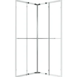 vidaXL brusekabine 80x80x180 cm sikkerhedsglas