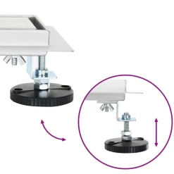 vidaXL Bruserafløb 2-i-1 med 360° Siphon Sølv 54 x 11 x 9,5 cm