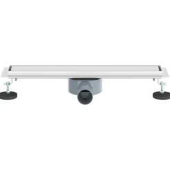 vidaXL Bruserafløb 2-i-1 med 360° Siphon Sølv 54 x 11 x 9,5 cm