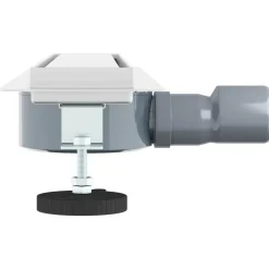 vidaXL Bruserafløb 2-i-1 med 360° Siphon Sølv 54 x 11 x 9,5 cm