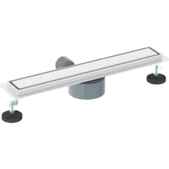 vidaXL Bruserafløb 2-i-1 med 360° Siphon Sølv 54 x 11 x 9,5 cm