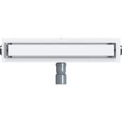vidaXL Bruserafløb 2-i-1 med 360° Siphon Sølv 54 x 11 x 9,5 cm