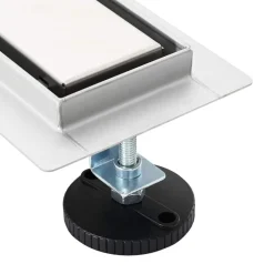 vidaXL Bruserafløb 2-i-1 med 360° Siphon Sølv 54 x 11 x 9,5 cm