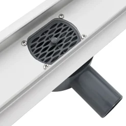 vidaXL Bruserafløb 2-i-1 med 360° Siphon Sølv 54 x 11 x 9,5 cm