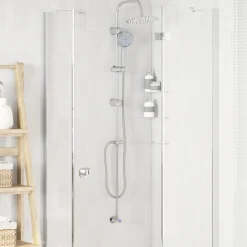 vidaXL Brusesystem Sølv 47 x 20 x 95 cm Rustfrit stål