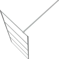 vidaXL brusevæg 80x195 cm klart sikkerhedsglas sølvfarvet