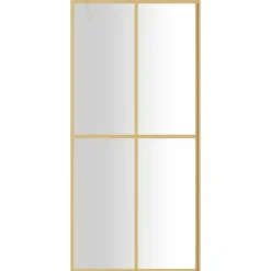 vidaXL brusevæg 80x195 cm klart sikkerhedsglas guldfarvet