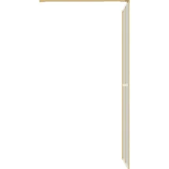 vidaXL brusevæg 80x195 cm klart sikkerhedsglas guldfarvet