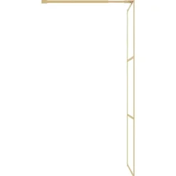 vidaXL brusevæg 80x195 cm klart sikkerhedsglas guldfarvet