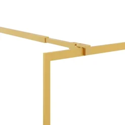 vidaXL brusevæg 80x195 cm klart sikkerhedsglas guldfarvet