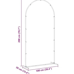 vidaXL Bryllupsbue Guld 100 x 39 x 200 cm Stål