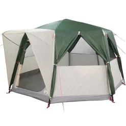 vidaXL Cabin Telt 6-Personer med tag Grøn 425 x 396 x 222 cm