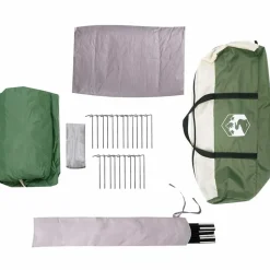 vidaXL Cabin Telt 6-Personer med tag Grøn 425 x 396 x 222 cm