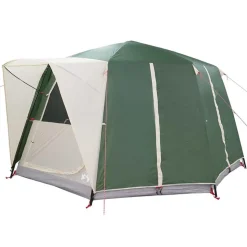 vidaXL Cabin Telt 6-Personer med tag Grøn 425 x 396 x 222 cm
