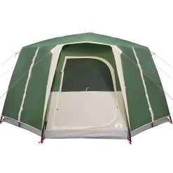 vidaXL Cabin Telt 6-Personer med tag Grøn 425 x 396 x 222 cm