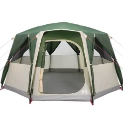 vidaXL Cabin Telt 6-Personer med tag Grøn 425 x 396 x 222 cm