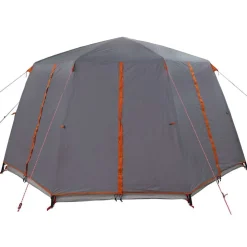 vidaXL Cabin Telt 6-Personer med tag Grå og orange 425 x 396 x 222 cm