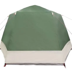 vidaXL Camping telt Hytte med tag Grøn 420 x 420 x 227 cm Polyester