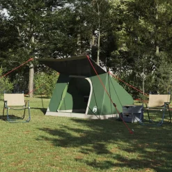vidaXL Camping telt med tag Grøn 282 x 225 x 154 cm taft