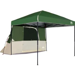 vidaXL Camping Telt Sæt med tag 2 pcs Grøn Taffeta og Stof