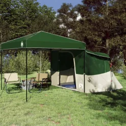 vidaXL Camping Telt Sæt med tag 2 pcs Grøn Taffeta og Stof
