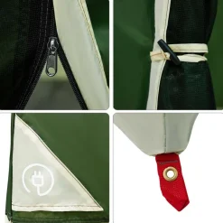 vidaXL Camping Telt Sæt med tag 2 pcs Grøn Taffeta og Stof