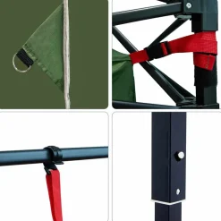 vidaXL Camping Telt Sæt med tag 2 pcs Grøn Taffeta og Stof