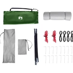 vidaXL Camping Telt Sæt med tag 2 pcs Grøn Taffeta og Stof