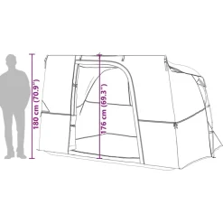 vidaXL Camping Telt Sæt med tag 2 pcs Grøn Taffeta og Stof