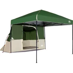 vidaXL Camping Telt Sæt med tag 2 pcs Grøn Taffeta og Stof