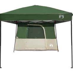 vidaXL Camping Telt Sæt med tag 2 pcs Grøn Taffeta og Stof